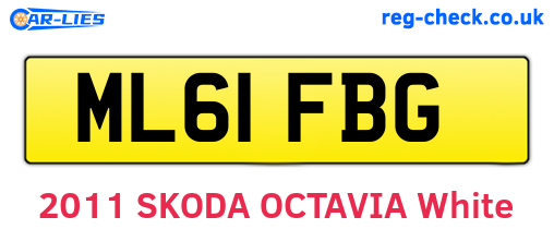 ML61FBG are the vehicle registration plates.