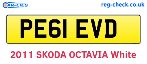 PE61EVD are the vehicle registration plates.