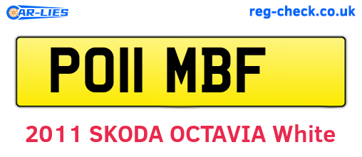 PO11MBF are the vehicle registration plates.
