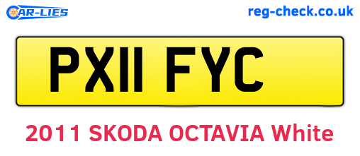 PX11FYC are the vehicle registration plates.