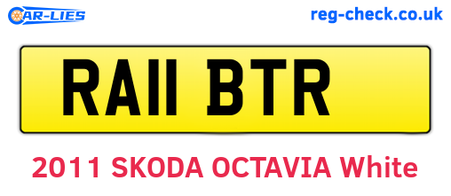 RA11BTR are the vehicle registration plates.