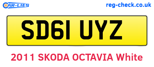 SD61UYZ are the vehicle registration plates.
