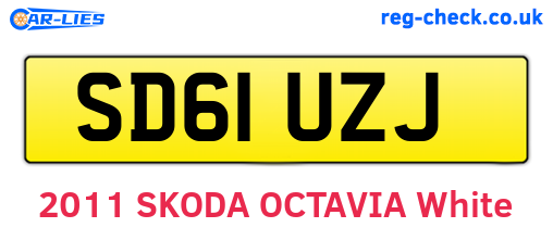 SD61UZJ are the vehicle registration plates.