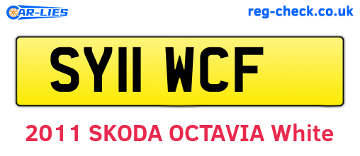 SY11WCF are the vehicle registration plates.