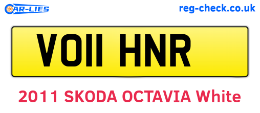 VO11HNR are the vehicle registration plates.