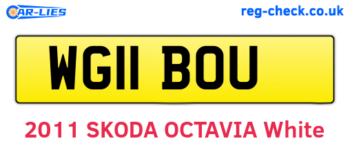 WG11BOU are the vehicle registration plates.