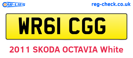 WR61CGG are the vehicle registration plates.
