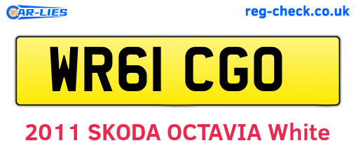 WR61CGO are the vehicle registration plates.
