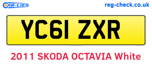 YC61ZXR are the vehicle registration plates.