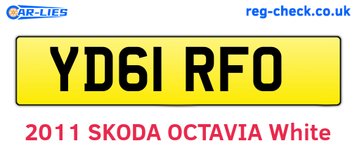 YD61RFO are the vehicle registration plates.