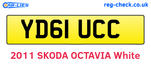 YD61UCC are the vehicle registration plates.