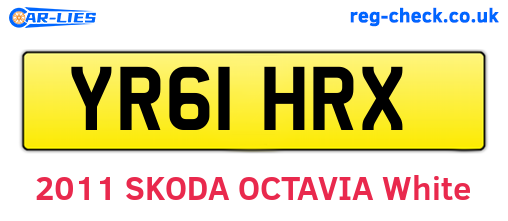 YR61HRX are the vehicle registration plates.