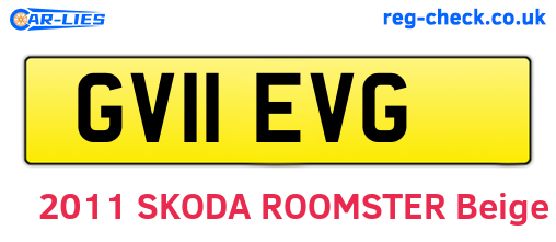 GV11EVG are the vehicle registration plates.
