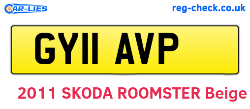 GY11AVP are the vehicle registration plates.