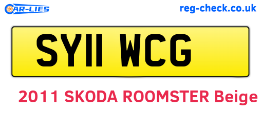 SY11WCG are the vehicle registration plates.