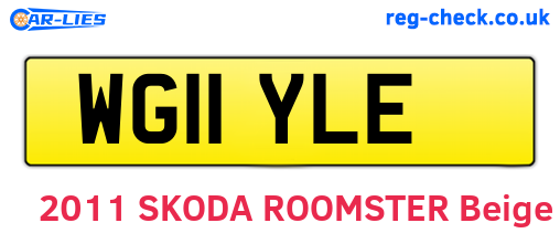 WG11YLE are the vehicle registration plates.