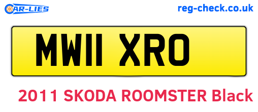 MW11XRO are the vehicle registration plates.