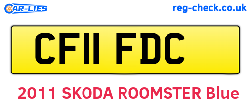 CF11FDC are the vehicle registration plates.