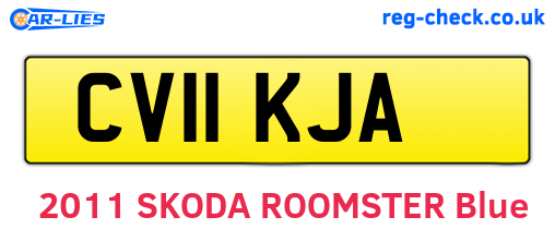 CV11KJA are the vehicle registration plates.