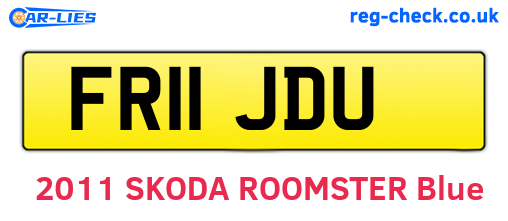 FR11JDU are the vehicle registration plates.