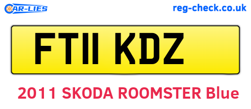 FT11KDZ are the vehicle registration plates.