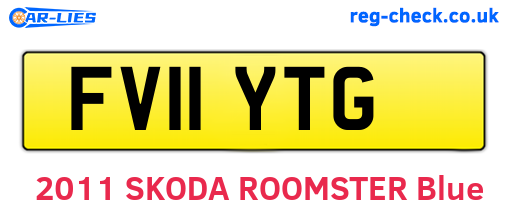 FV11YTG are the vehicle registration plates.