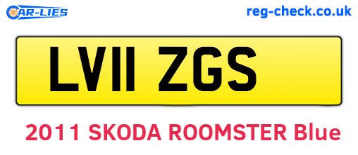 LV11ZGS are the vehicle registration plates.