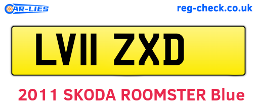 LV11ZXD are the vehicle registration plates.