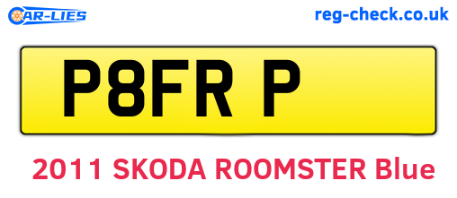 P8FRP are the vehicle registration plates.