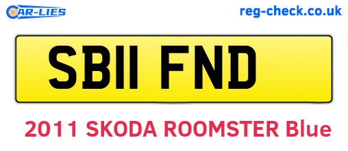 SB11FND are the vehicle registration plates.