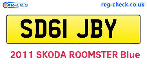 SD61JBY are the vehicle registration plates.