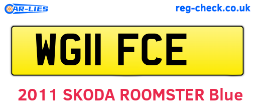 WG11FCE are the vehicle registration plates.