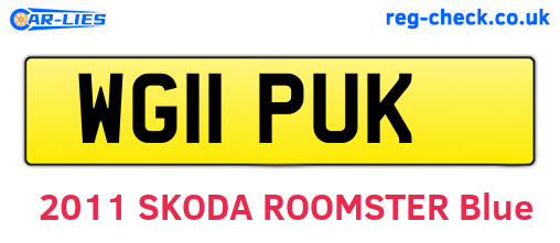 WG11PUK are the vehicle registration plates.