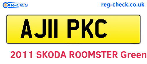 AJ11PKC are the vehicle registration plates.