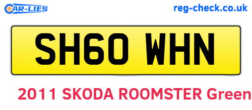 SH60WHN are the vehicle registration plates.