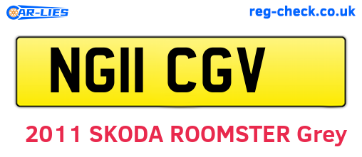 NG11CGV are the vehicle registration plates.