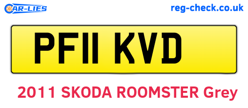 PF11KVD are the vehicle registration plates.