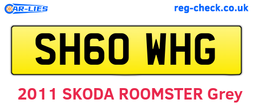 SH60WHG are the vehicle registration plates.