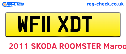 WF11XDT are the vehicle registration plates.