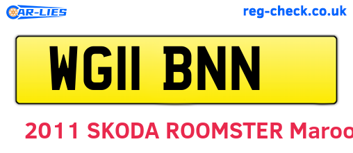 WG11BNN are the vehicle registration plates.