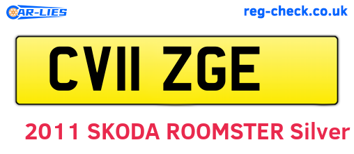 CV11ZGE are the vehicle registration plates.