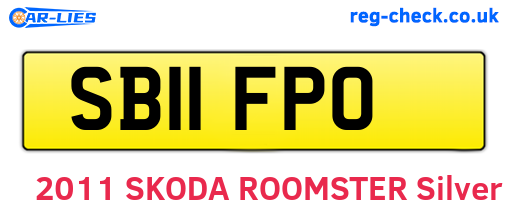 SB11FPO are the vehicle registration plates.