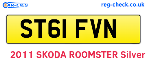 ST61FVN are the vehicle registration plates.