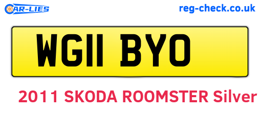 WG11BYO are the vehicle registration plates.