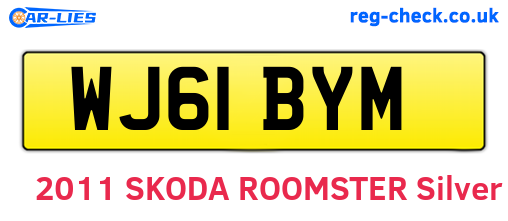 WJ61BYM are the vehicle registration plates.