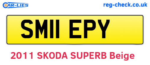 SM11EPY are the vehicle registration plates.