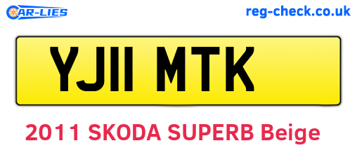 YJ11MTK are the vehicle registration plates.