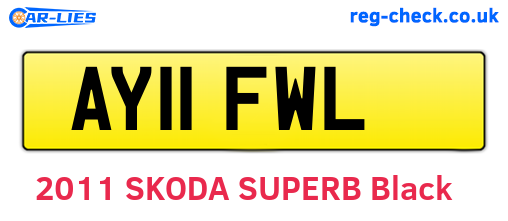 AY11FWL are the vehicle registration plates.