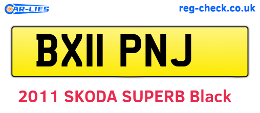 BX11PNJ are the vehicle registration plates.
