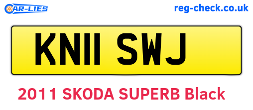 KN11SWJ are the vehicle registration plates.